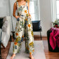 【S-3XL】🌼Női nyomtatott széles szárú Jumpsuit