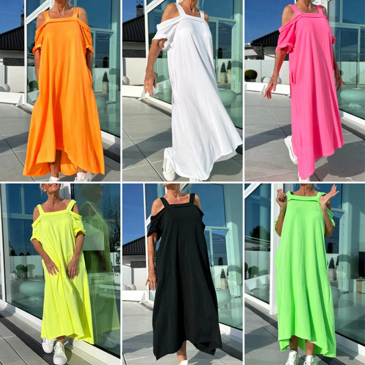 【S-3XL】🌈Női alkalmi hideg vállú ruha