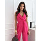 【M-2XL】💟Női ujjatlan V-nyakú egyszínű Jumpsuit
