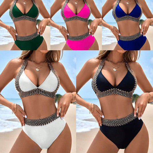 【S-XL】👙V nyakú szexi női nyaralás fürdőruha