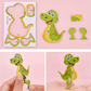 🦗🧩 DIY rajzfilm 3D összerakós puzzle (25 db/készlet) 🧠✨