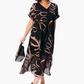 【S-5XL】❄️Chiffon nyomtatott hosszú ruha
