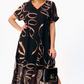 【S-5XL】❄️Chiffon nyomtatott hosszú ruha