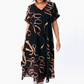 【S-5XL】❄️Chiffon nyomtatott hosszú ruha