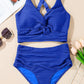 【S-2XL】👙Magas derekú bikini szett