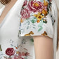 【S-4XL】🌺Női virágos nyomtatott V-nyakú rövid ujjú felső