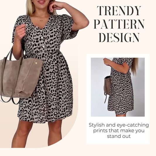 【S-3XL】💖Rövid ujjú, virágmintás ruha