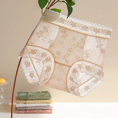 【❣️Vásárlás 1 kap 2 ingyen】👙Női varrás nélküli csipke magas derekú bugyi