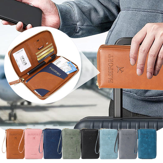 🧳2026-ben a turizmusnak elengedhetetlen✈️Többfunkciós RFID útlevél tárca