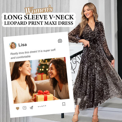 【S-4XL】🌹Leopárd mintás, laza szabású ruha