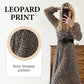 【S-4XL】🌹Leopárd mintás, laza szabású ruha