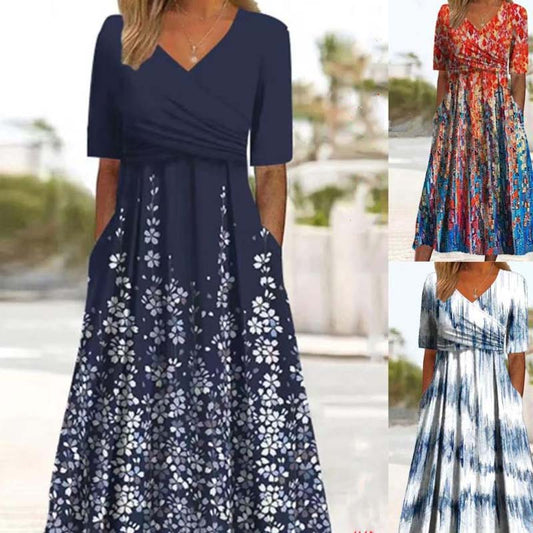 【S-4XL】🌸Alkalmi virágmintás ruha