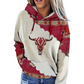 【S-2XL】💞Női egyedi tehén koponya nyomtatott kapucnis pulóver
