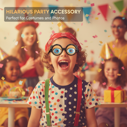 🔥🏆Gyerekeknek való húzózsinóros villogó őrült szemüveg🎁