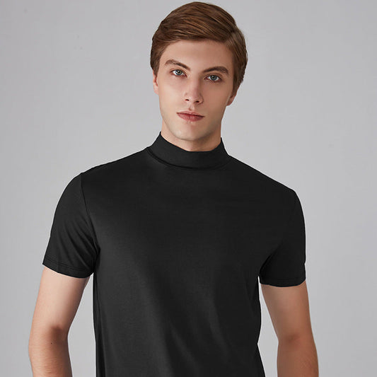 🔥Vásároljon 1-et és kapjon 1-et ingyen 🔥Férfi magas nyakú Slim Fit póló