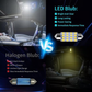🚗💡 42 darabos, ultraerős LED-es autó belső világítási készlet – plug-and-play, 6000K hideg fehér fény, univerzális illeszkedés ✨