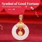 🏮 Ruyi Ping An Kou szerencse nyaklánc – kettős áldás medál, kopásálló ötvözet | Hagyományos védőékszer mindennapi viselethez és ajándékozáshoz ✨💝🛡️