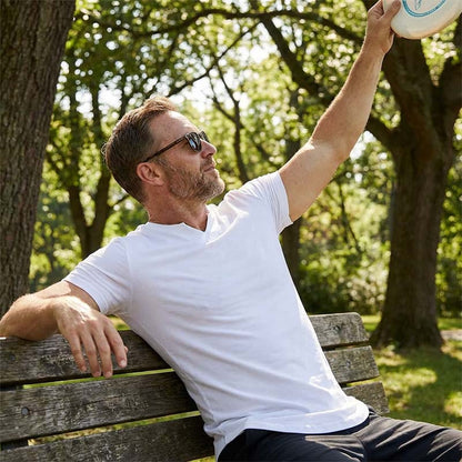 Alkalmi, egyszínű sportos póló férfiaknak