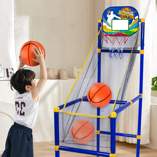 🥳2026-os slágertermék🥳💞 Több mint 50 000 eladott darab! 🏀🎯 50%-os kedvezmény! Gyerekeknek szóló beltéri kosárlabda-játékgép – automatikus labda-visszadobás, strapabíró és biztonságos. 4 kosárlabdát és felfújó pumpát tartalmaz. 🧒💨