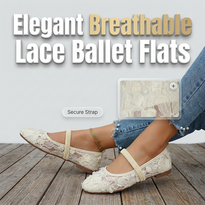 👡 MOST 50% KEDVEZMÉNY! 🌸 Női csipkés, lélegző, négyzetes orrú balettcipő
