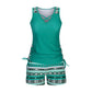 Női, mintás, kétrészes tankini fürdőruha