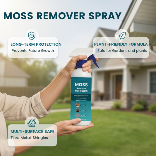 Többfelületes tetőmosó spray moha és algák ellen