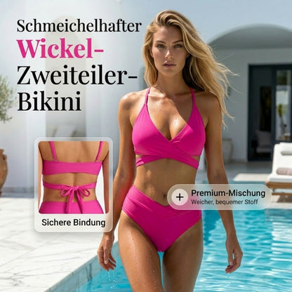 👙 Szexi, kétdarabos női bikini szett, csipkés díszítéssel | Állítható pántok, divatos megjelenés – utánvéttel ☀️✨