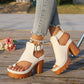 👠👣 Bokapántos, vastag sarkú platform szandál 💖