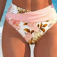 🌸Divatos, mintás, magas derekú bikini szett nőknek👙
