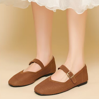 👡 Légáteresztő, négyzetes orrú balettcipő | Puha, párnázott, csúszásmentes – Utánvéttel ✨