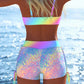 🌈Női bikini szett zsinórral és mintával (rövidnadrággal)⛱️