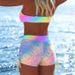 🌈Női bikini szett zsinórral és mintával (rövidnadrággal)⛱️