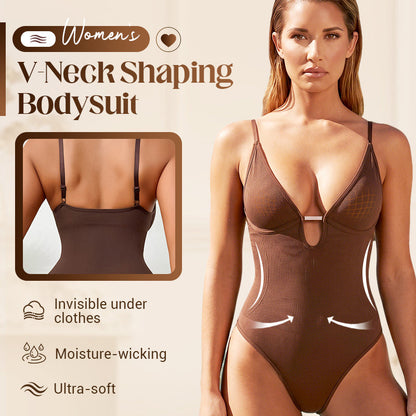🩱 Női, mély V-kivágású, alakformáló body | Hasformáló, patentos záródás, kényelmes viselet – utánvéttel ✨