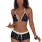 Polka dots mintás, hátsó nyaknál megkötős bikini szett 👙