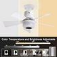 🌈Intelligens mennyezeti ventilátor világítással, RGB-vel és Bluetooth-hangszóróval