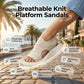 👠☁️ Női, lélegző kötött anyagból készült platform szandál (EU 36-43) ✨