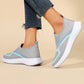 Női légáteresztő kötött slip-on tornacipő