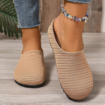 👡🌬️  Női, lélegző kötött papucs – könnyű és csillapító hatású – könnyen fel- és levehető 🌸