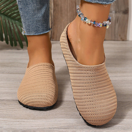 👡🌬️  Női, lélegző kötött papucs – könnyű és csillapító hatású – könnyen fel- és levehető 🌸