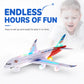 ✈️ Hanggal és LED-es világítással ellátott elektromos modellrepülőgép