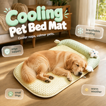 🐾❄️ Lélegző Hűsítő Fekhely Kutyáknak és Macskáknak: Kényelmes Alvás és Hűsítés – Raktáron! 🛌