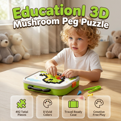 Kreatív 3D gomba peg puzzle