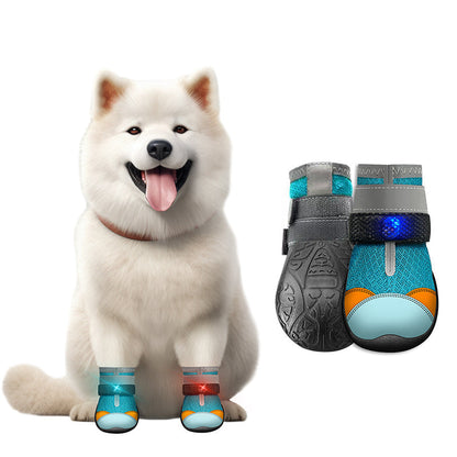 🐶✨ Világító LED-es kutyacipő – Légáteresztő, csúszásgátló és kényelmes