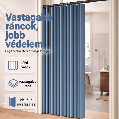 ⏰🔥IDŐKORLÁTOS 50%-OS KEDVEZMÉNY! ⭐Fúrás nélküli mágneses harmonikás ajtófüggöny