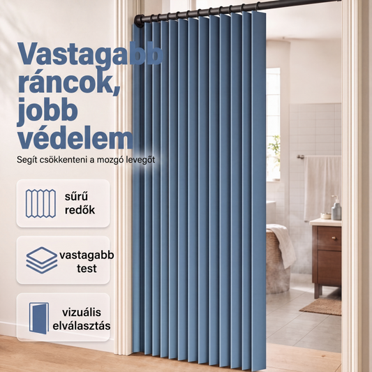 ⏰🔥IDŐKORLÁTOS 50%-OS KEDVEZMÉNY! ⭐Fúrás nélküli mágneses harmonikás ajtófüggöny