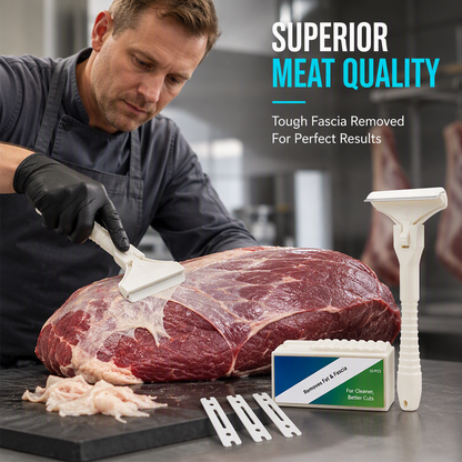 🥩Rozsdamentes acél húslemez – egyszerű eszköz a marha- és sertéshús zsírjának és inainak eltávolításához 🔪✨