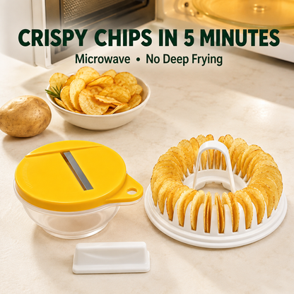 🥔 Mikrohullámú burgonyaszirom‑készítő – Olajmentes, egészséges ropogós chips otthon