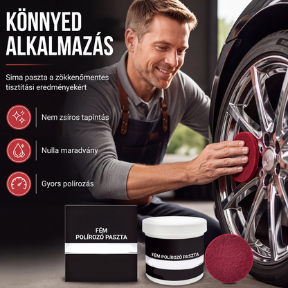 ✨🔧 Többfunkciós fémpolírozópaszta-készlet – krómozott és rozsdamentes acél felületekhez, a karcolások eltávolításához és a fényesség helyreállításához
