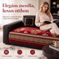 🛋️ Vintage stílusú, virágmintás kanapéhuzat 🌸 – puha, kényelmes és elegáns