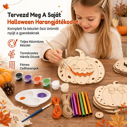 🎃 Halloween-i fából készült tök DIY kézműves készlet